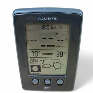 AcuRite 00828 Digital Weather Station with Forecast Temperature Clock Moon Phase